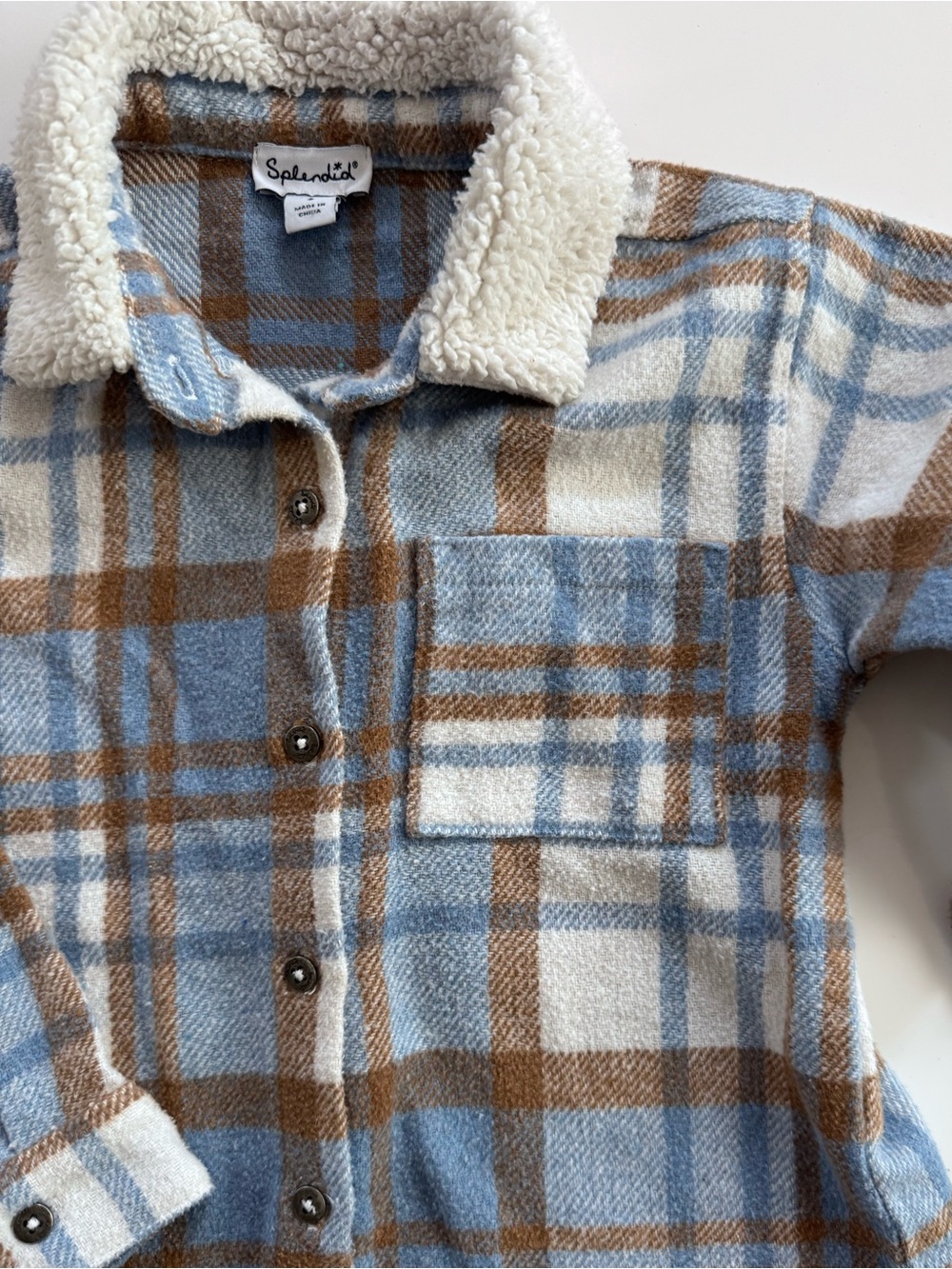 Splendid Plaid Sherpa Collared Shacket (tongue twister) 🌪️